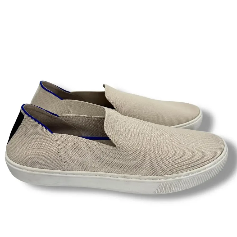 Rothy's shoes women's 10.5 The Original Slip On sneaker loafer knit flat beige